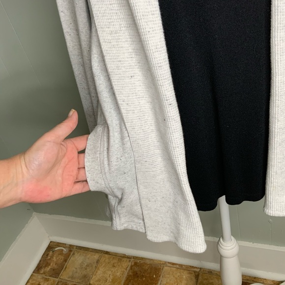 Talbots Light Gray Terry Cardigan With Pockets M - Picture 8 of 16